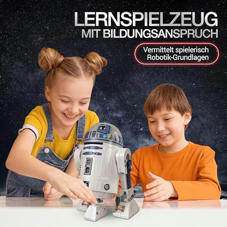 Clementoni Star Wars R2-D2 Roboter Bausatz, über 50 Teile, inkl. Programmier-App, MINT-Lernspielzeug, mit LED-Leuchten und Originalgeräuschen, für Kinder ab 8 Jahren – Bild 5