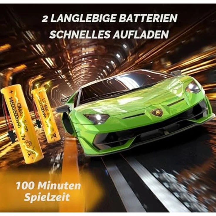 AEROQUEST 1:16 Lamborghini SVJ Roadster, ferngesteuertes Auto mit 2.4GHz Fernbedienung, wiederaufladbaren Akkus und umweltfreundlichem Material, grün – Bild 5