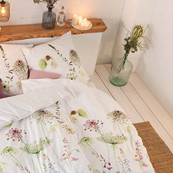 ESTELLA Kuschelflanell Bettwäsche Meadow, grün, 1 Bettbezug 155 x 220 cm + 1 Kissenbezug 80 x 80 cm, atmungsaktiv und temperaturausgleichend, Öko-Tex Standard 100 – Bild 5