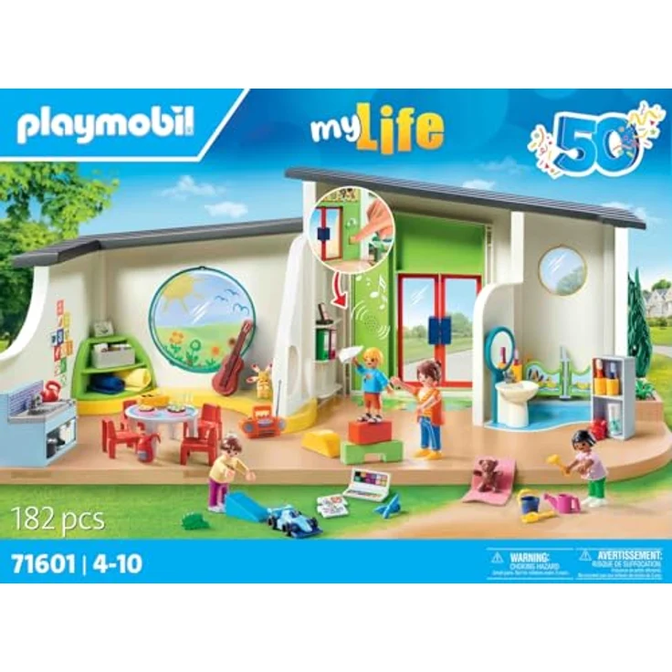 Playmobil® Konstruktions-Spielset KiTa 'Regenbogen' (71601), My Life, 50 Jahre, (182 St), Made in Europe - Preisvergleich – Bild 4