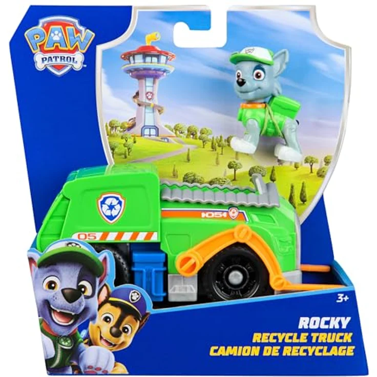 Spin Master PAW Patrol Spielzeug-Auto Rocky, Recycling-Truck mit enthaltenem Rocky-Figur, aus recyceltem Kunststoff – Bild 2
