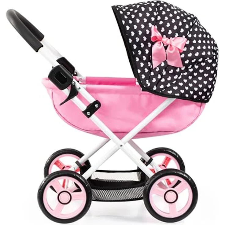 Bayer Design 12760AA Puppenwagen Cosy, modern, zusammenklappbar, inklusive Tasche, Bettdecke und Kissen, für Puppen bis 46 cm, 63x34x58 cm – Bild 4