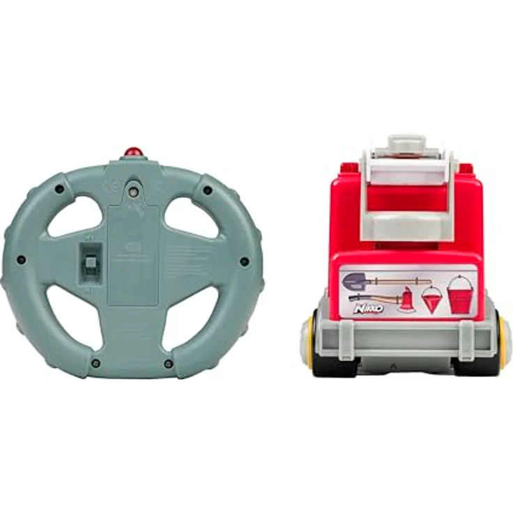 Nikko RC 10232 My First RC, Ferngesteuertes RC Feuerwehrauto, Anfänger Rennauto, einfache Bedienung, Fährt vorwärts, Fernsteuerung mit Fahrgeräuschen & Stumm-Taste, Kinder ab 2 Jahren, ca. 19 cm, Rot – Bild 4