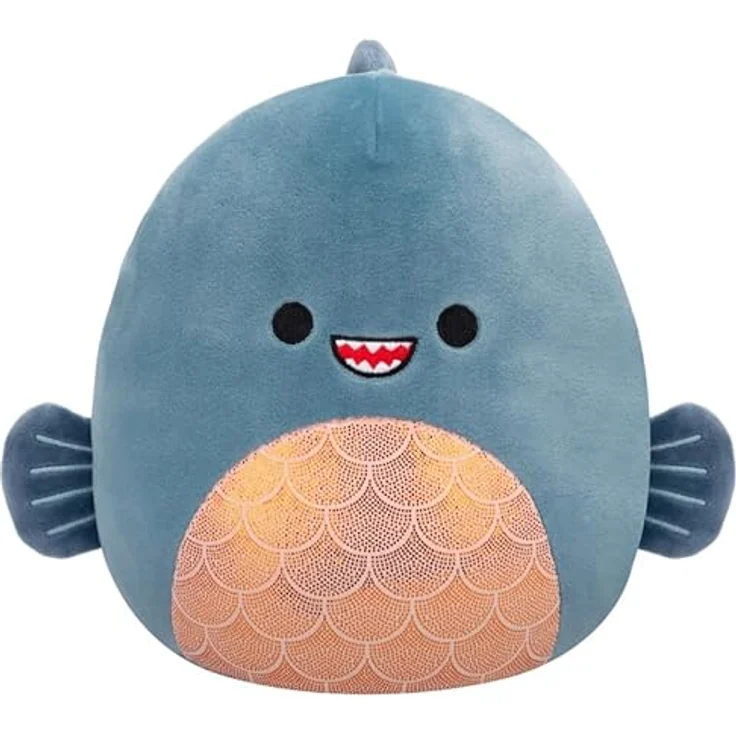 Squishmallows Original 19,1 cm – Kurtz der blaugrüne Piranha, superweiches Sammlerkuscheltier – Bild 1