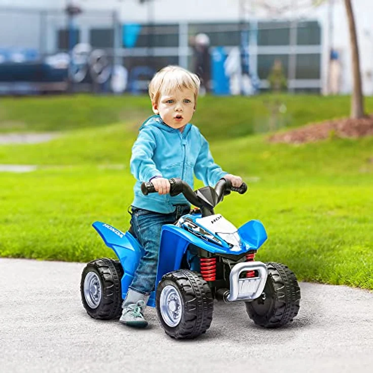 AIYAPLAY Elektro-Quad Miniquad Kinder Elektro ATV Kinderquad mit LED und Hupe Kindermotorrad Kinderfahrzeug Elektroauto für Kinder ab 18 Monaten Metall Blau 65,5 x 38,5 x 43,5 cm – Bild 2
