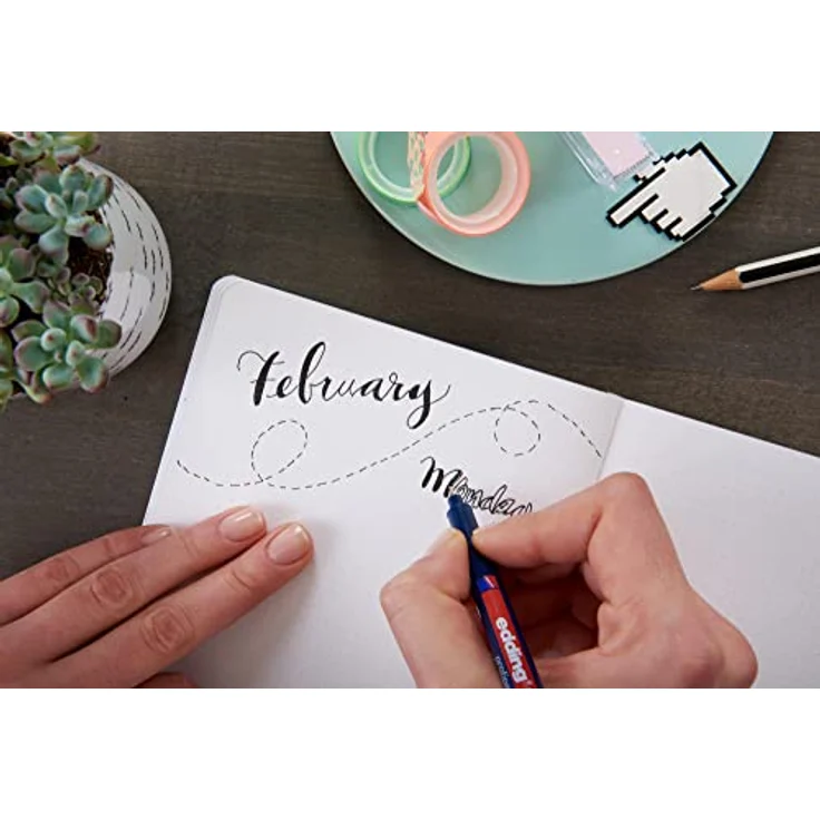 Edding Faserzeichner 1800 Profipen, feiner Stift mit 0,5 mm Strichstärke, schwarz, metallgefasste Spitze, licht- und wasserfest – Bild 4