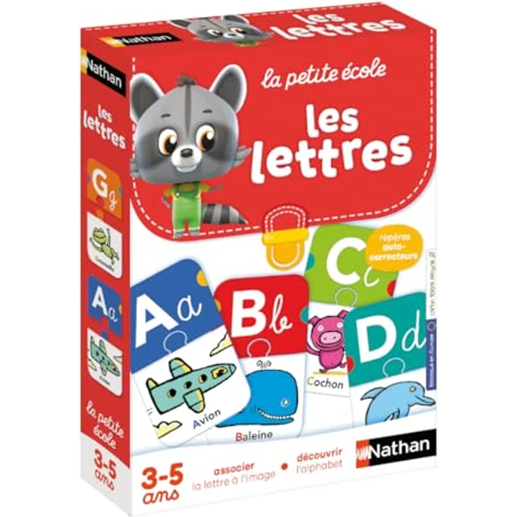 Nathan La Petite École 31404, Lernspielzeug zur Alphabetzuordnung für Kinder, farbig – Bild 1