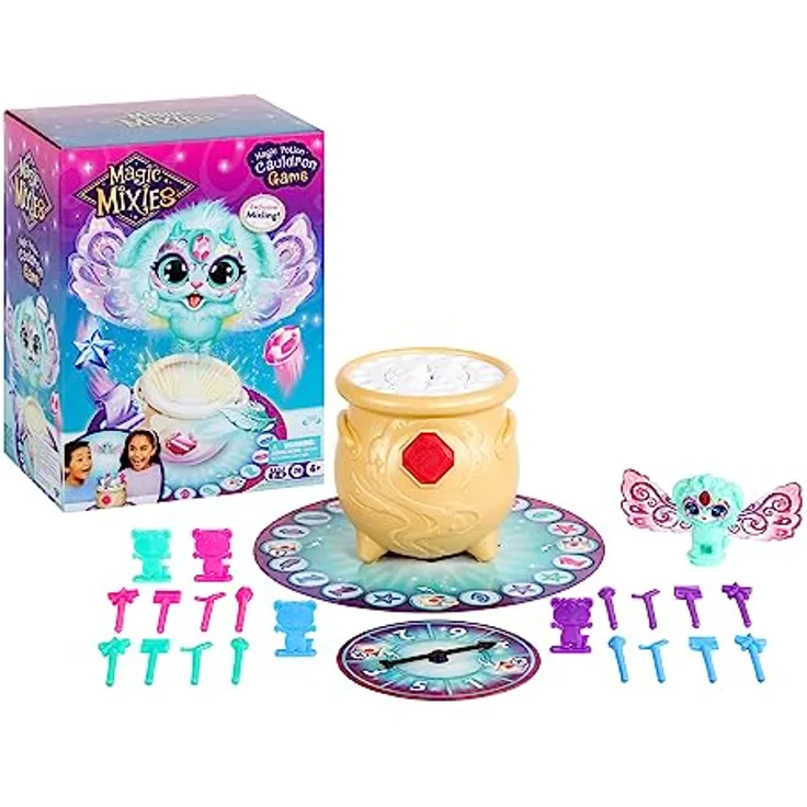 Magic Mixies Magic Potion Cauldron Game, Brettspiel mit exklusivem Mixling und spannender Spielmechanik
