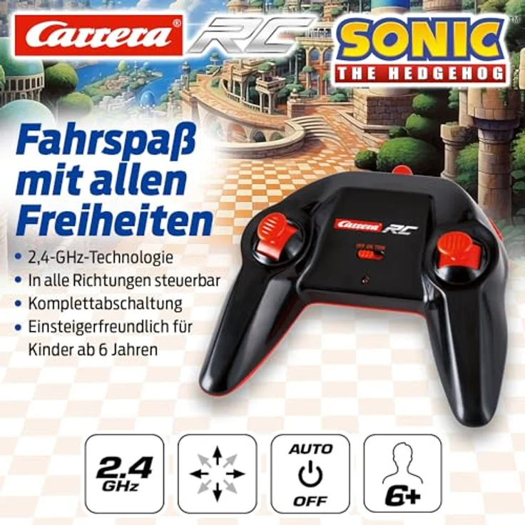 Carrera Team Sonic Racing Sonic, Ferngesteuertes Auto, Auto, Rennfahrzeug, Carrera RC CARS, 2,4GHZ, 370201061 – Bild 4