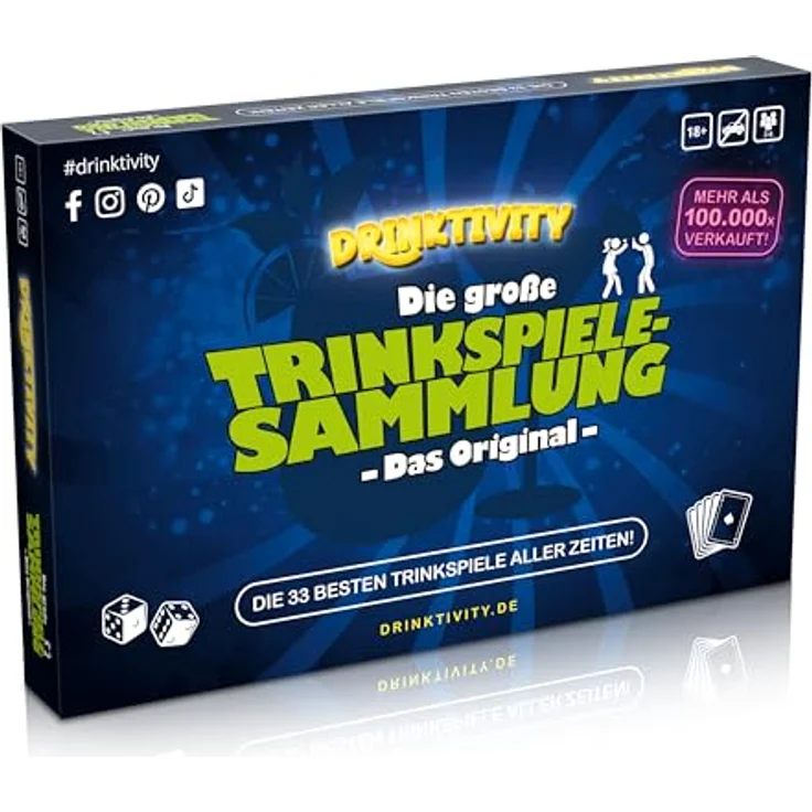Gomazing Drinktivity - Die große Trinkspielesammlung, 33 Spiele für 2-8 Spieler, deutsche Party Box – Bild 1