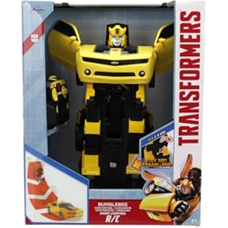 Jada Transformers RC Converting Bumblebee, ferngesteuertes Auto mit Umwandlungsmechanismus, 2-Kanal-Fernsteuerung und Lichteffekten, 28 cm hoch – Bild 8
