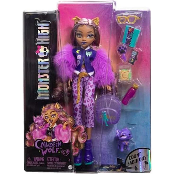 Mattel® Anziehpuppe Monster High, Clawdeen Wolf mit Hund Crescent in Lila - Preisvergleich – Bild 6