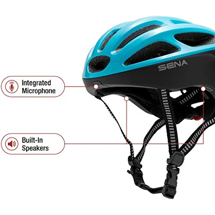 Sena R1 der Smarte Fahrradhelm (Ice Blue, S) – Bild 2