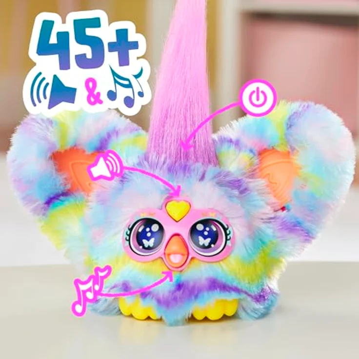 Hasbro Furby Furblets Swee-Dee Frühling Mini-Plüschspielzeug – sprechendes Kuscheltier mit über 45 Geräuschen & Melodien, 5 cm klein, für Mädchen und Jungen – Bild 5