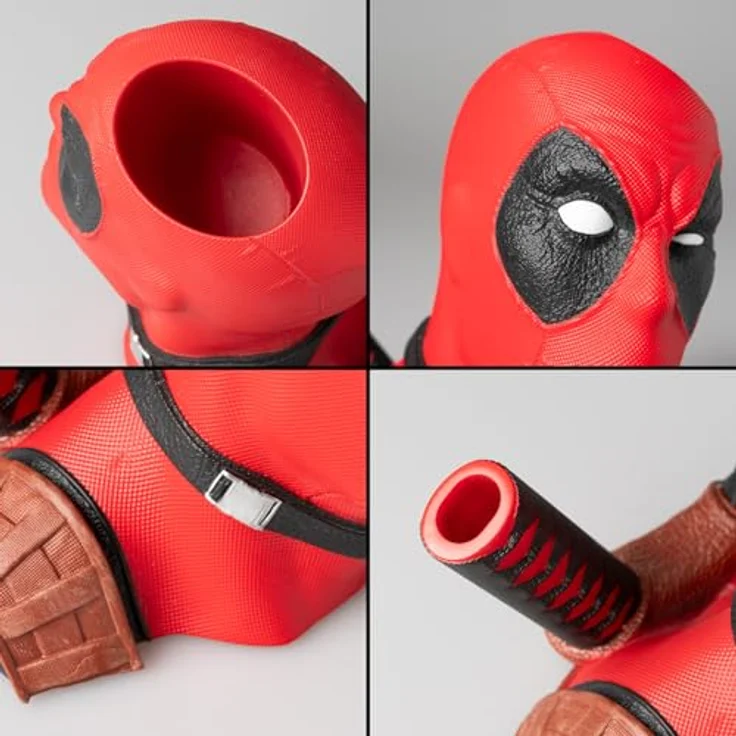 Grupo Erik Stiftehalter Marvel Deadpool, handbemalt, 18 x 16 x 16 cm, Schreibtisch Organizer und Deko, offizieller Marvel Fanartikel – Bild 5