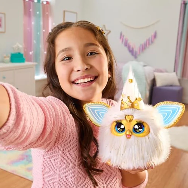 Hasbro Furby Golden Glow, sprachaktiviertes Plüschtier mit Lichtshow und über 600 Sätzen, ab 6 Jahren – Bild 4