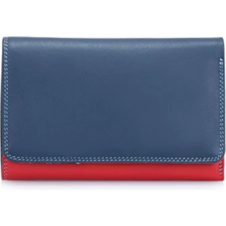 Mywalit Medium Tri-fold Geldbörse, 100% Leder, 14 cm, blau – Bild 1