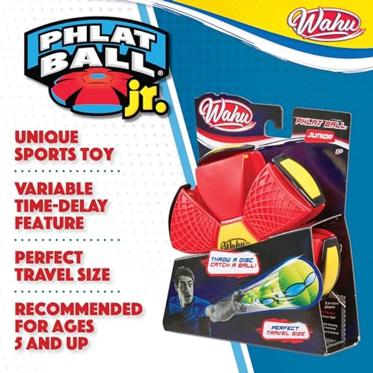 Phlat Ball Wahu Junior Rot. Frisbee. Outdoor Spielzeug. Bälle. Spiele. Reisespiele. Wurfspiele. Frisbee Kinder. Ball Kinder – Bild 4