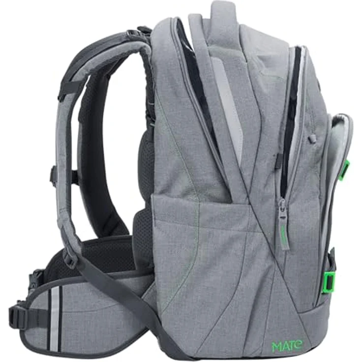 coocazoo Schulranzen MATE Mixed Silver Dust, ergonomisch, für Körpergröße 135-180 cm, Easy-Grow-System, 30 Liter Volumen – Bild 3