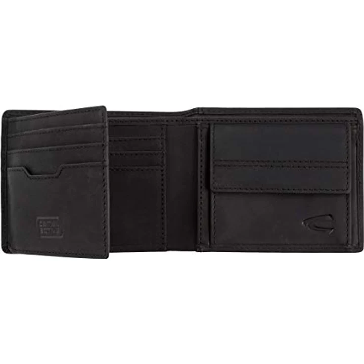 camel active Vietnam Herren Geldbörse RFID Klein Querformat Leder Schwarz – Bild 2