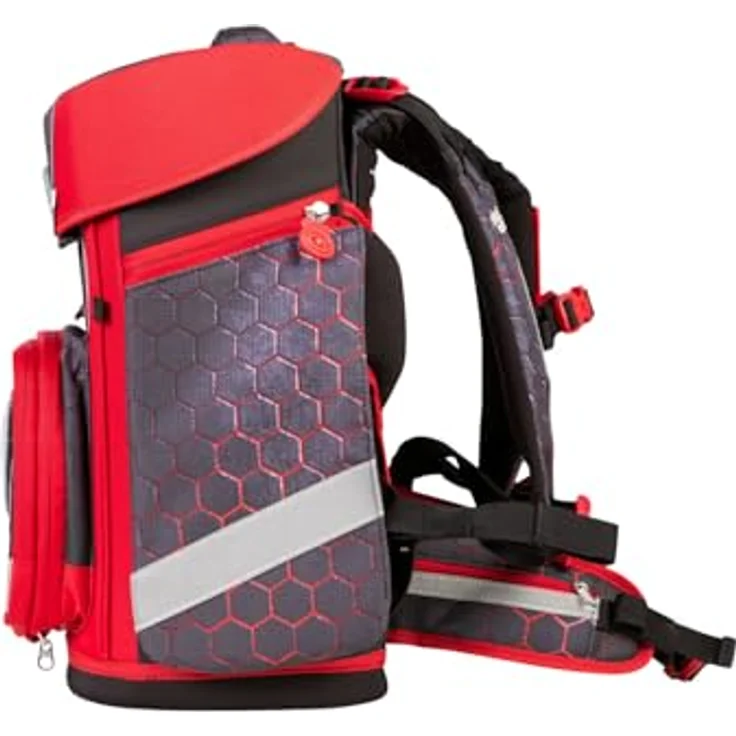 SCHOOL-MOOD® Schulrucksack Champion Maxx Pro Mika (Drache), 7-tlg. Set, ergonomisch, höhenverstellbar, wasser- und schmutzabweisend – Bild 4
