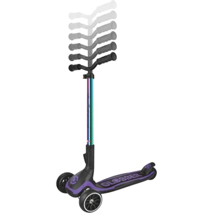 Globber Ultimum Neo Chrome Kinderroller, höhenverstellbar, faltbar, für Kinder und Erwachsene, bis 100 kg, rutschfeste Plattform, max. Sicherheit – Bild 5