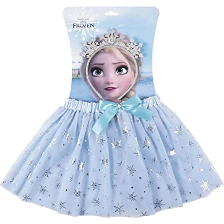 Disney Frozen Zubehörset 2-teilig, Blau - Prinzessinnen Tutu und Stirnband aus hochwertigen Materialien – Bild 1