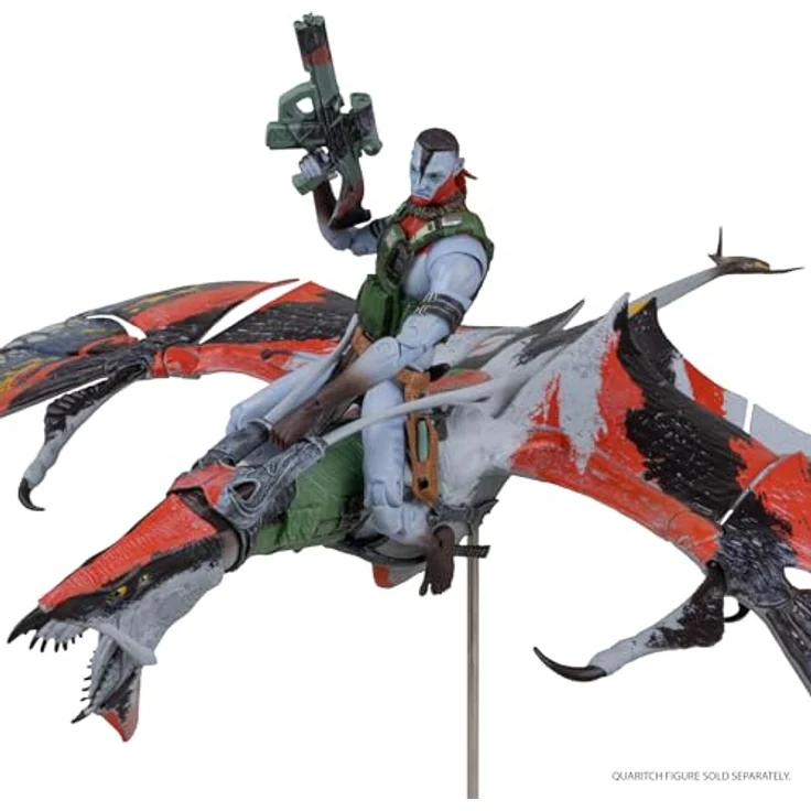 McFarlane Toys Avatar: Fire and Ash Actionfigur Quaritch's new Banshee, detailreich und beweglich, inklusive Ständer, kompatibel mit 7-Zoll-Figuren – Bild 6