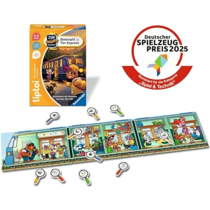 Ravensburger tiptoi® Spiel - Team SMART ermittelt - Diebstahl im Tier-Express, interaktives Lernspiel für Kinder über 3 Jahren – Bild 3
