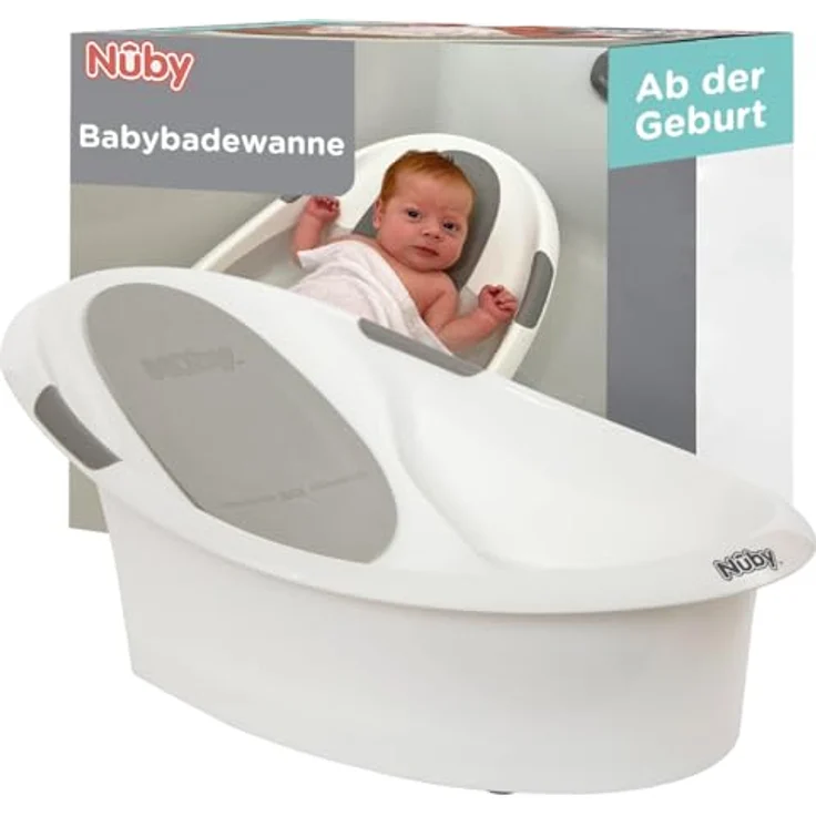 Nuby Dr. Talbot's - Baby-Badewanne mit Rückenlehne aus weiches Schaumstoff - Badewanne für Babys mit rutschfeste Griffe - 0-12 Monate – Bild 2