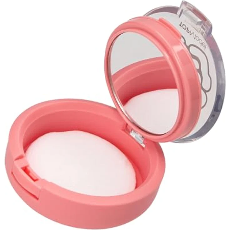 Depesche TOPModel Glow Puder Beauty and Me, schimmerndes Puder in Rosa- und Brauntönen, inkl. Spiegel und Schwämmchen, rundes Klappdöschen – Bild 4