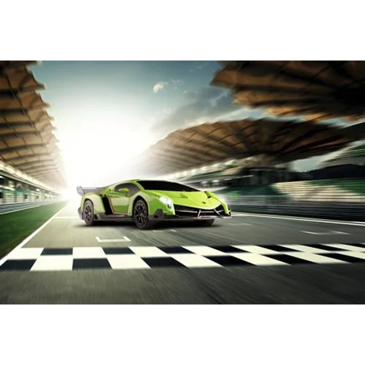 Carson 500404308 Lamborghini Veneno 1:24, ferngesteuertes Auto mit 2.4G Steuerung, LED-Beleuchtung, Fahrzeit ca. 60 min, grün – Bild 5