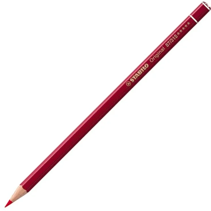 STABILO Buntstift STABILO Original, permanentrot dunkel, 2,5 mm Mine, bruchsicher und wischfest – Bild 1