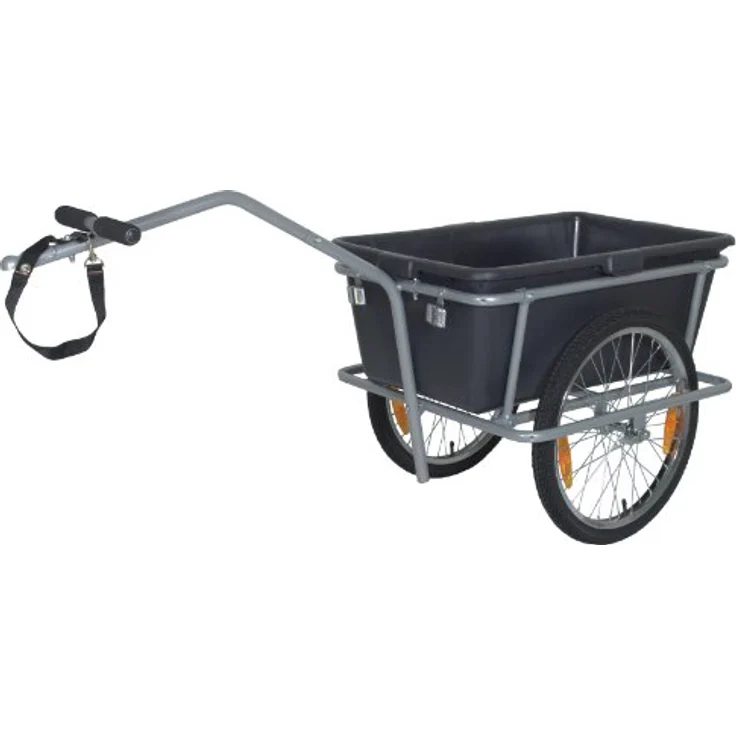 Blue Bird Big Cargo Trailer, Fahrradlastenanhänger mit 45 l Volumen, schwarz-grau, 20 Zoll, max. 100 kg als Handwagen, max. 40 kg als Fahrradanhänger – Bild 2
