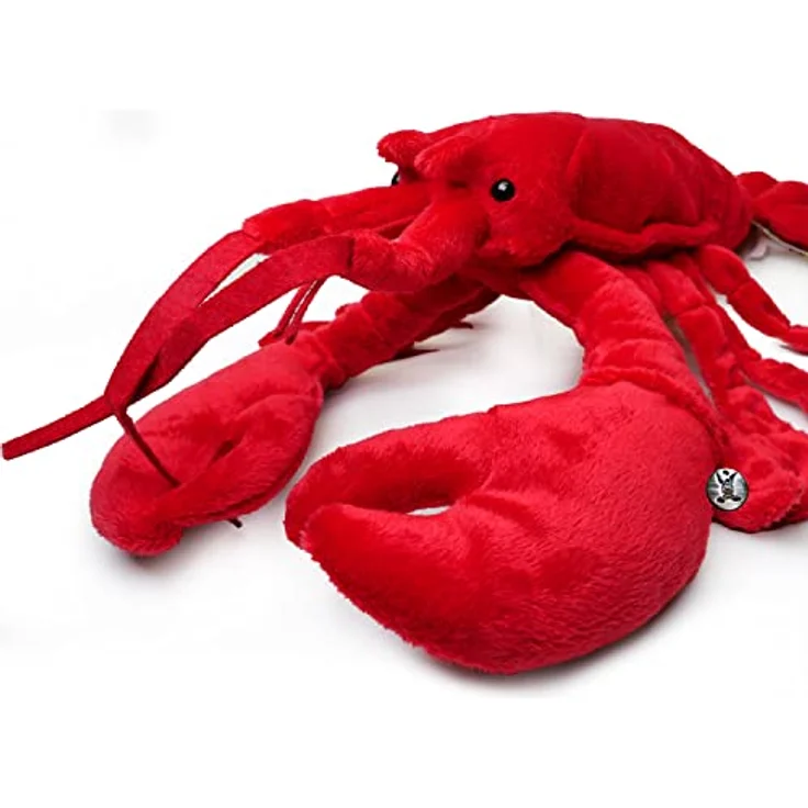 Kuscheltiere.biz Hummer rot Kuscheltier Krebs Zehnfußkrebs Plüschtier Plüschhummer Marus - Hochwertiger Polyesterplüsch, realistisches Design, 38 cm Länge, waschbar bei 30°C – Bild 4