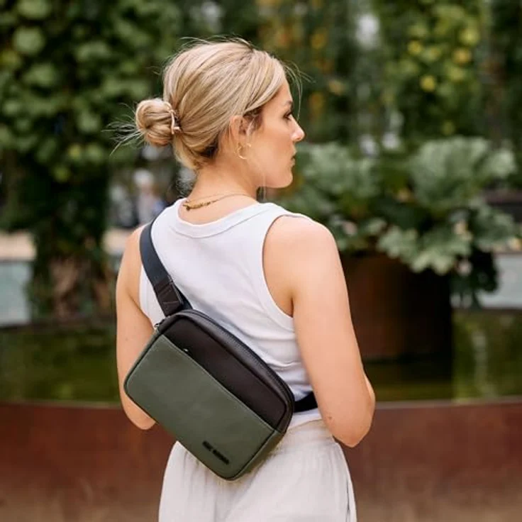 ABC Design Hip Bag Umhängetasche, stilvolles Design mit pfiffigen Fächern, Coal – Bild 7