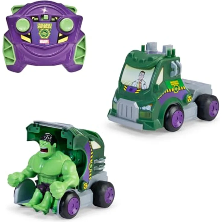 Dickie RC Transforming Hulk 1:24, ferngesteuertes Fahrzeug mit 2-Kanal-Fernsteuerung und Soundeffekten, wandelbar in Truck – Bild 1