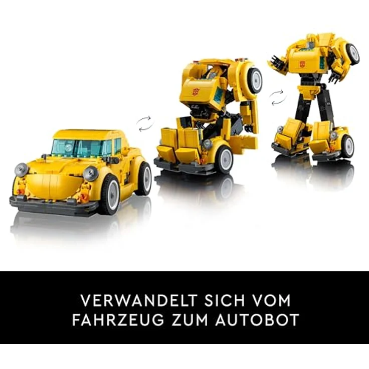 LEGO Icons Transformers Bumblebee, Roboter-Actionfigur für Erwachsene zum Sammeln, lässt sich in ein Auto umbauen, Abenteuer-Spielzeug 10338 - Preisvergleich – Bild 3