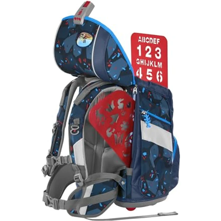 Step by Step Schulranzen-Set 2IN1 Plus „Tractor Freddy“ 6-teilig, blau, ergonomisch, höhenverstellbar, reflektierend, Traktor-Design, 19L – Bild 5
