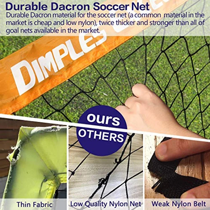 Dimples Excel Fussballtor Pop Up Fussballtore für Kinder Garten Fussball Tor Football Ball Tore x1, 4'×3' – Bild 3
