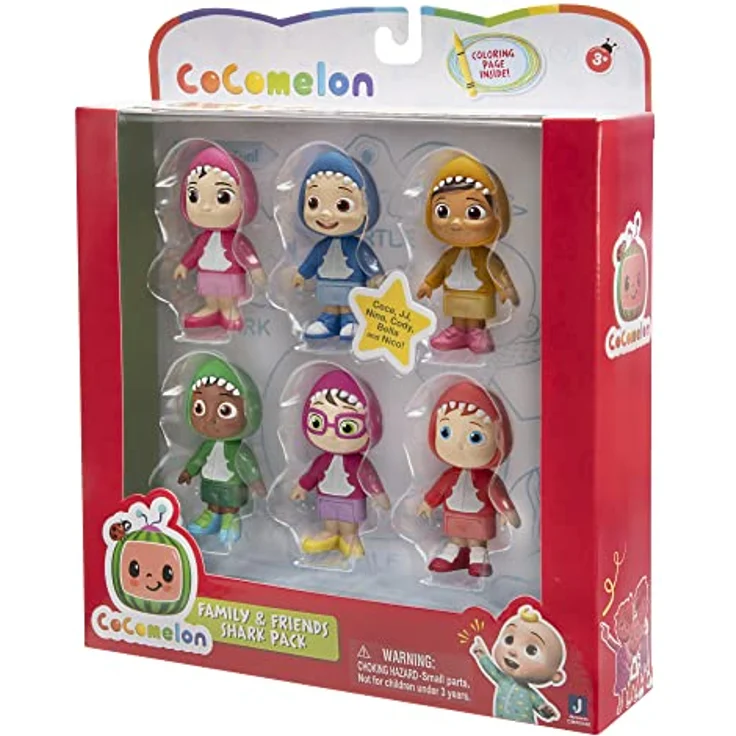 CoComelon 6 Figure Pack (Family & Friends) (Shark Theme) CMW0046 – Bild 11