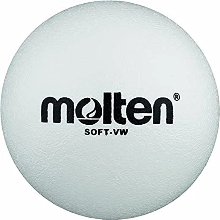 Molten Softball Volleyball Soft-VW, Weiß, Schaumstoffball mit Elefantenhaut, weich, leicht, strapazierfähig – Bild 1