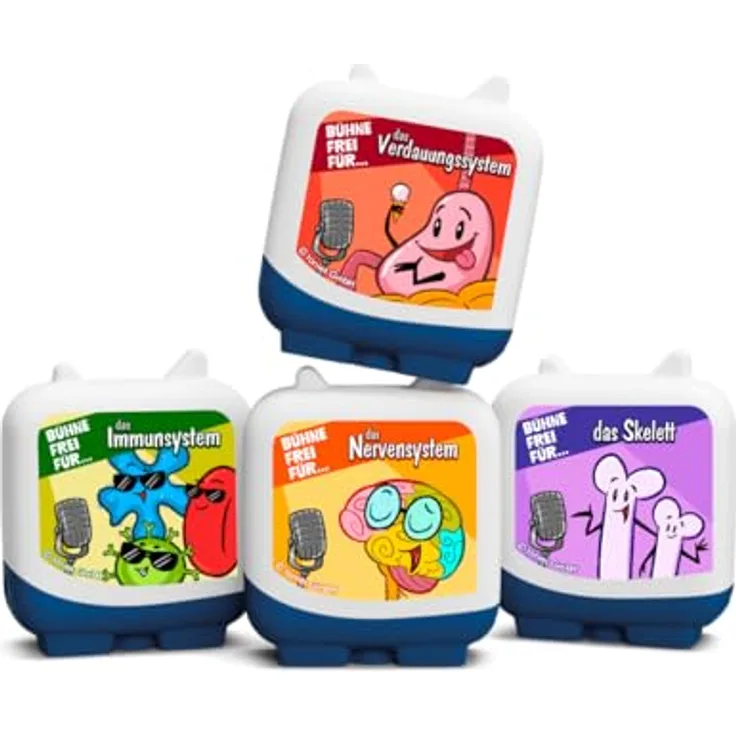 BOXINE Clever Tonie 4er Set - Bühne frei für... Hörfiguren, inkl. Skelett, Immunsystem, Verdauungstrakt und Nervensystem