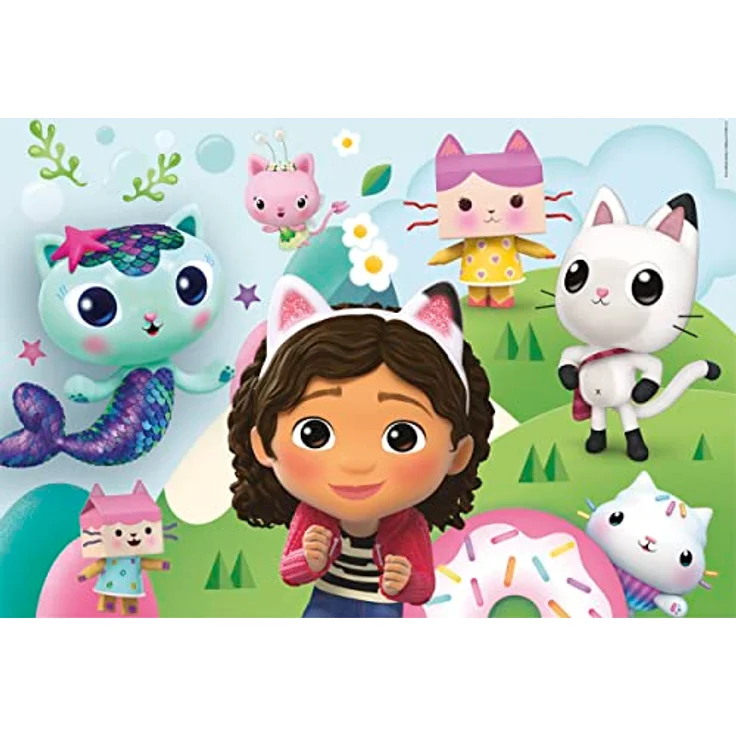 Clementoni DreamWorks Gabby's Dollhouse - 2 Puzzle mit 60 Teilen für Kinder ab 4 Jahren, Buntes Kinderpuzzle mit besonderer Leuchtkraft – Bild 4