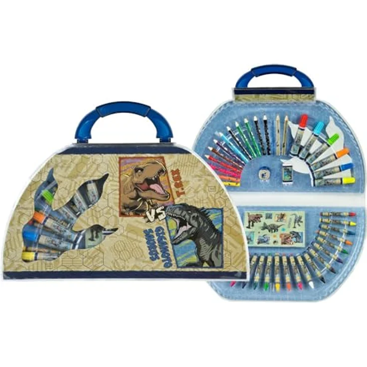 Jurassic World Kreativset Malkoffer 51-teilig, Malen & Gestalten für Kinder ab 3 Jahren, bunt – Bild 2
