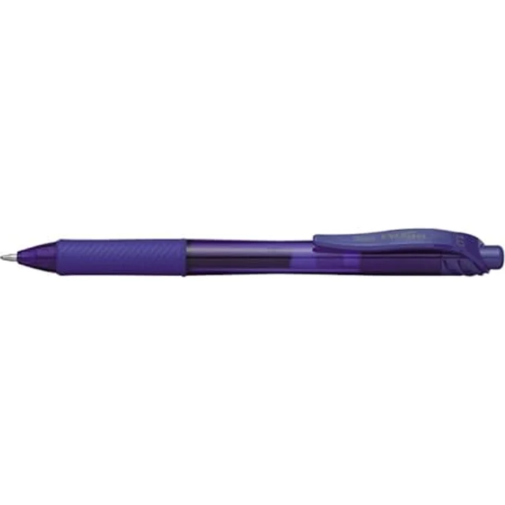 Pentel Gel-Tintenroller EnerGel BL 110, Druckmechanik, schnell trocknende Tinte, 0,5 mm Strichstärke, Blau, 12 Stück – Bild 2