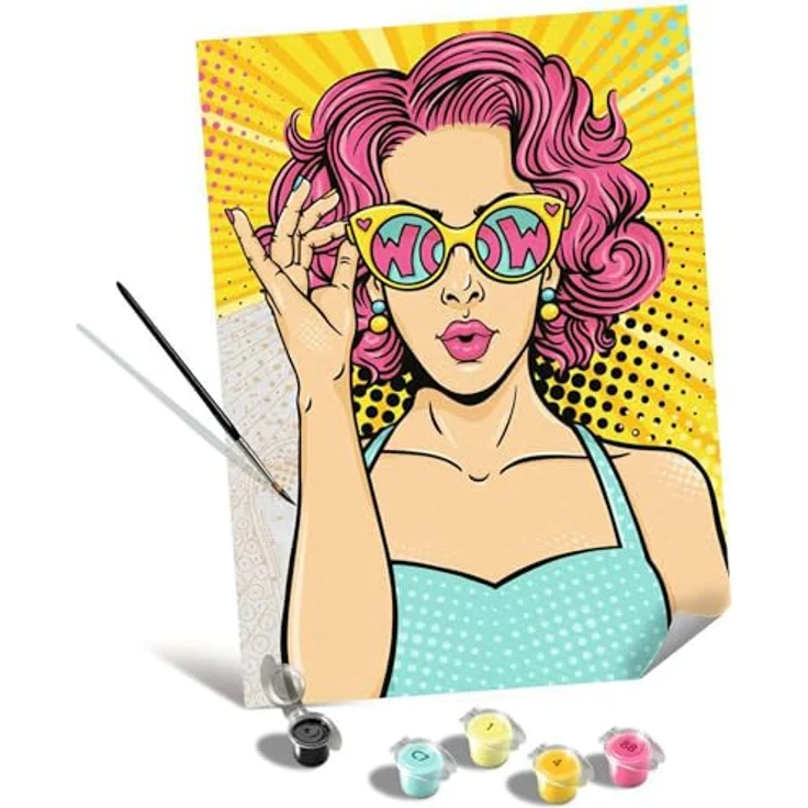 Ravensburger CreArt Malen nach Zahlen, ART Collection Leinwand "Lady in Pink", 30x40 cm, für Erwachsene, Made in Europe – Bild 3