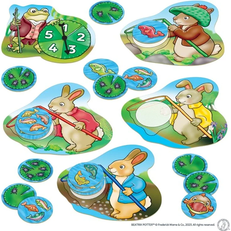 Orchard Peter Rabbit Fish & Count, Angel- und Zählspiel mit Drehpfeil und Karten-Zuordnung für Kinder ab 3 Jahren – Bild 7