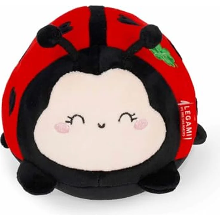Legami Plush Super Soft Ladybug Mini, Plüschtier aus 95% Polyester, kissenartiges Kuscheltier, Marienkäfer, MSC0018 – Bild 1