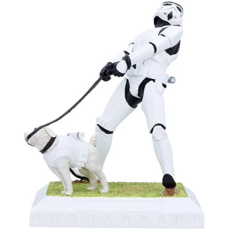 Nemesis Now Original Stormtrooper Statue Man's Best Friend, 16 cm, handgefertigte Sammlerfigur mit humorvollem Design, widerstandsfähiges Resin, detailgetreu handbemalt